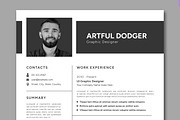 Minimal Resume Layout, a Resume Template by ContestDesign (Thumbnail 2 of 5)