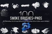 100 Photoshop Smoke Brushes + PNGs, a Brush Add-On by Creative Graphics (Thumbnail 6 of 8)