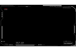 Futuristic white UI video overlay, a Technology Illustration by SkyVectors