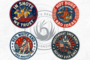 Fourth of July party Slogans PNG V2, a Seasonal Illustration by ThatsDesignArt (Thumbnail 6 of 10)