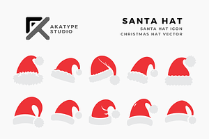 Santa Hat Icon Vector, an Icon by Akatype Studio