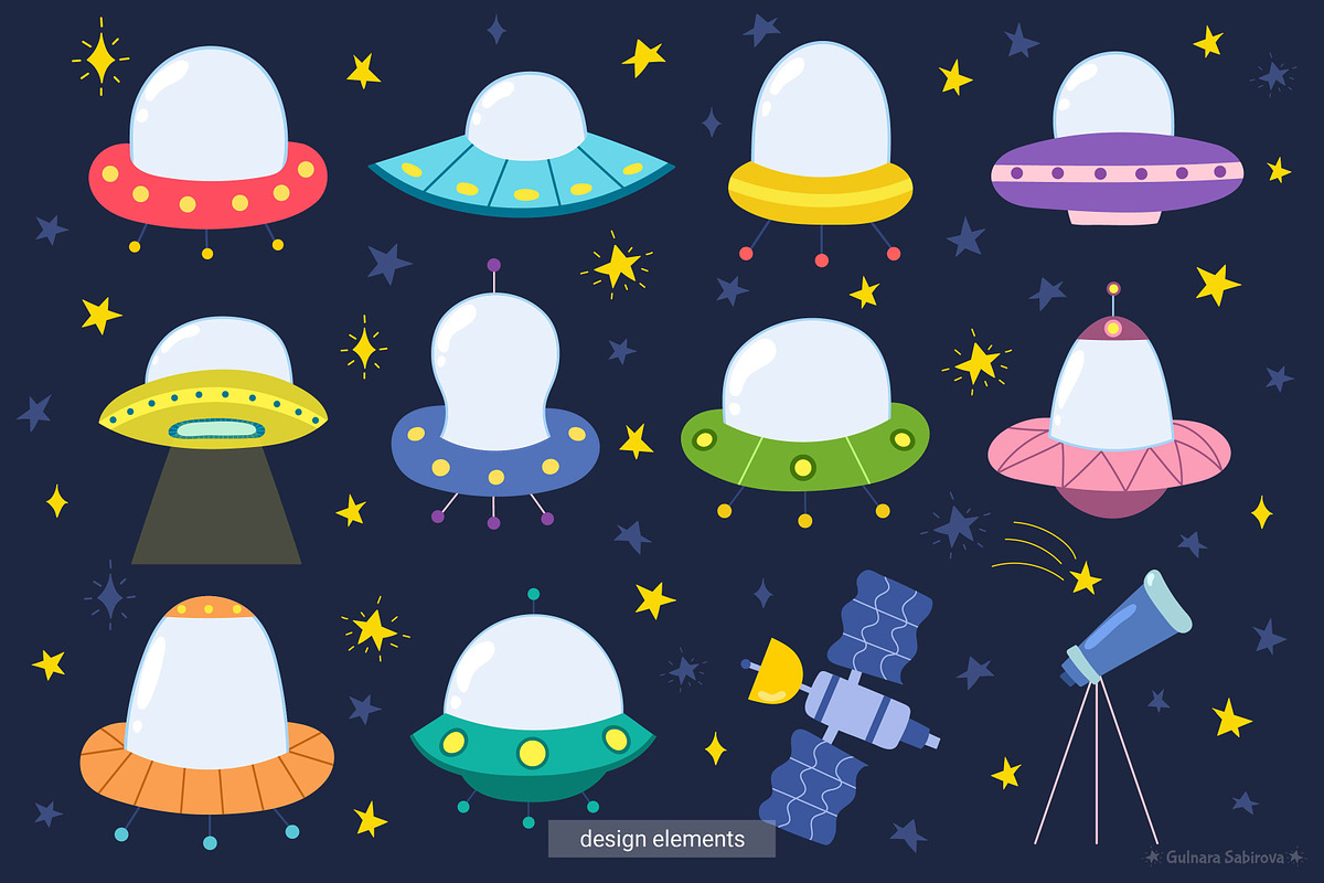 Cute Space Collection, an Animal Illustration by Gulnara Sabirova (Photo 10 of 23)