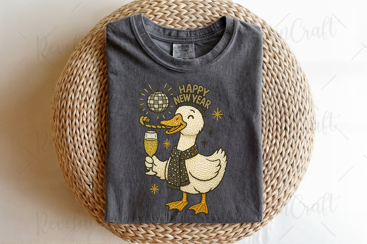 Yarn Crochet Happy New Year Goose Pn, an Illustration by OK Design (Photo 4 of 4)