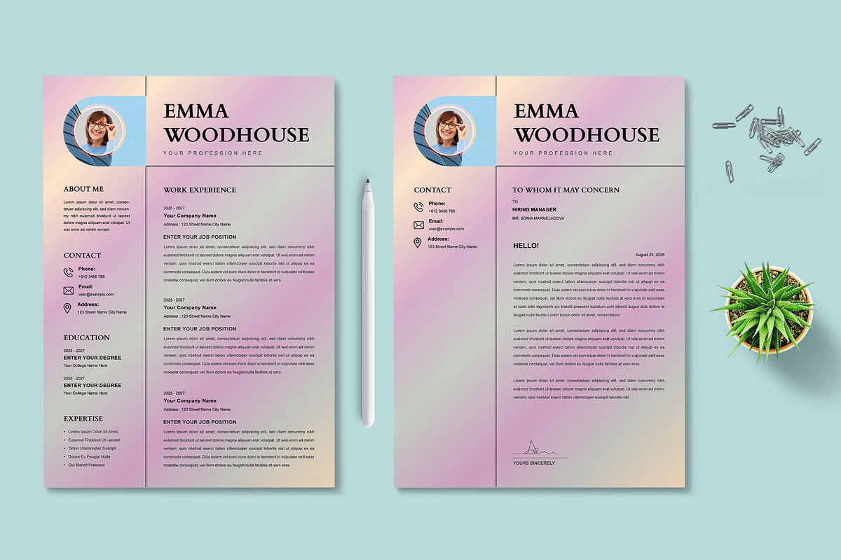 Resume Template, a Resume Template by MightyDesign (Photo 1 of 8)