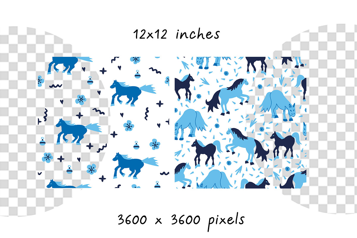 Christmas horse pattern svg, a Pattern Graphic by Lucyinyourheart (Photo 3 of 10)