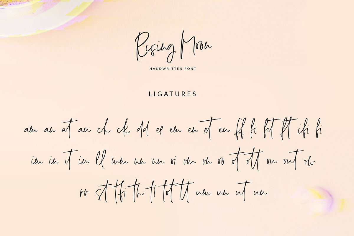 Rising Moon Handwritten Font preview 8