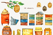 Honey Bee Summer Tea Clipart, a Food Illustration by TanyaOak (Thumbnail 3 of 12)