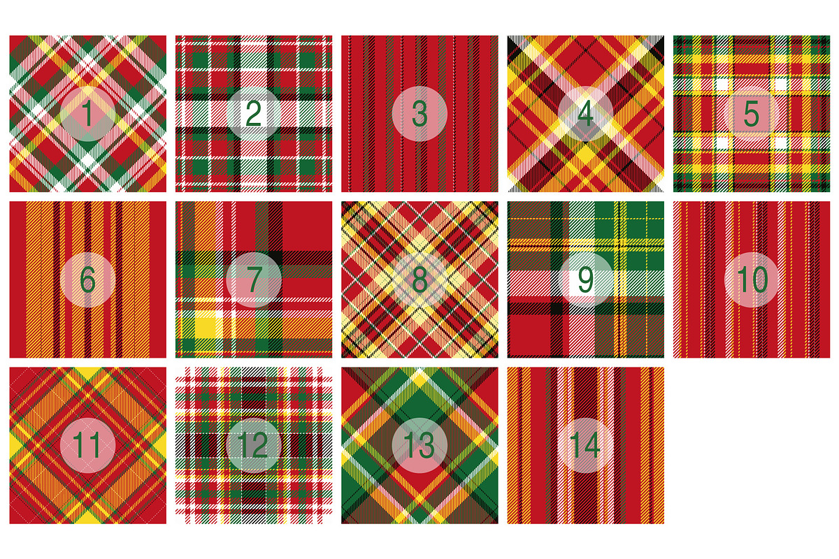 #75 Christmas New Year Plaids, a Pattern Graphic by Plaid4You (Photo 2 of 11)