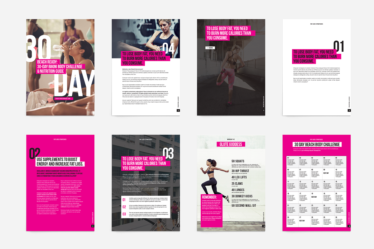 Fitness Bold Ebook Template, a Magazine Template by Providence Studio (Photo 3 of 6)