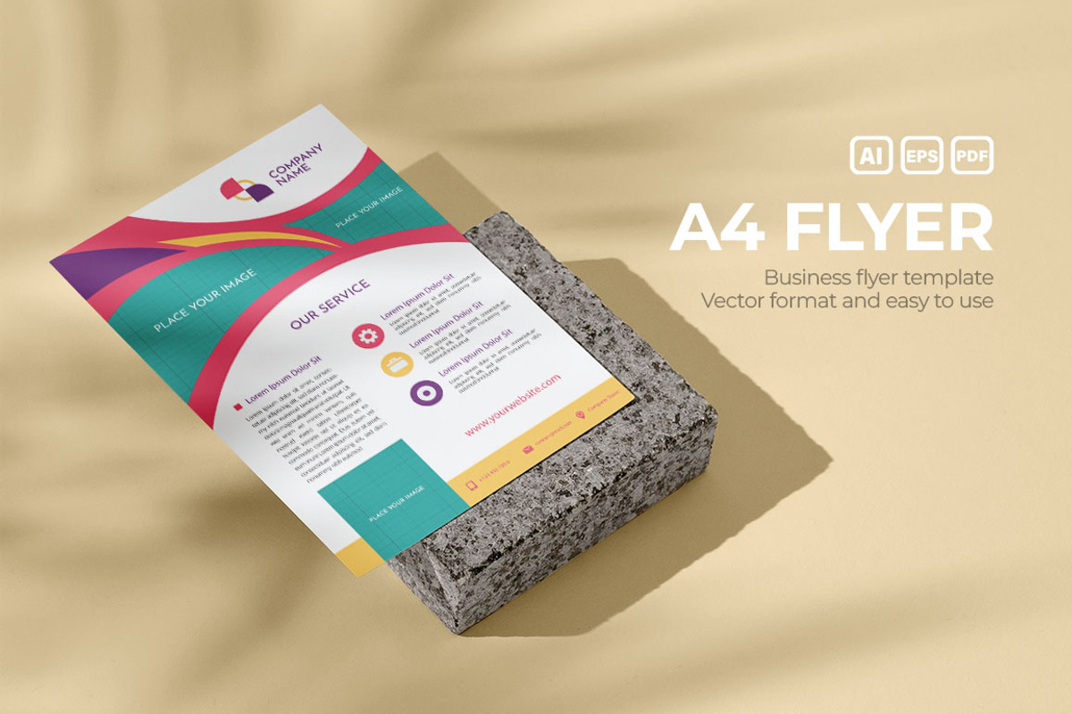 A4 Business Flyer Template, a Flyer Template by Olexstudio (Photo 2 of 2)