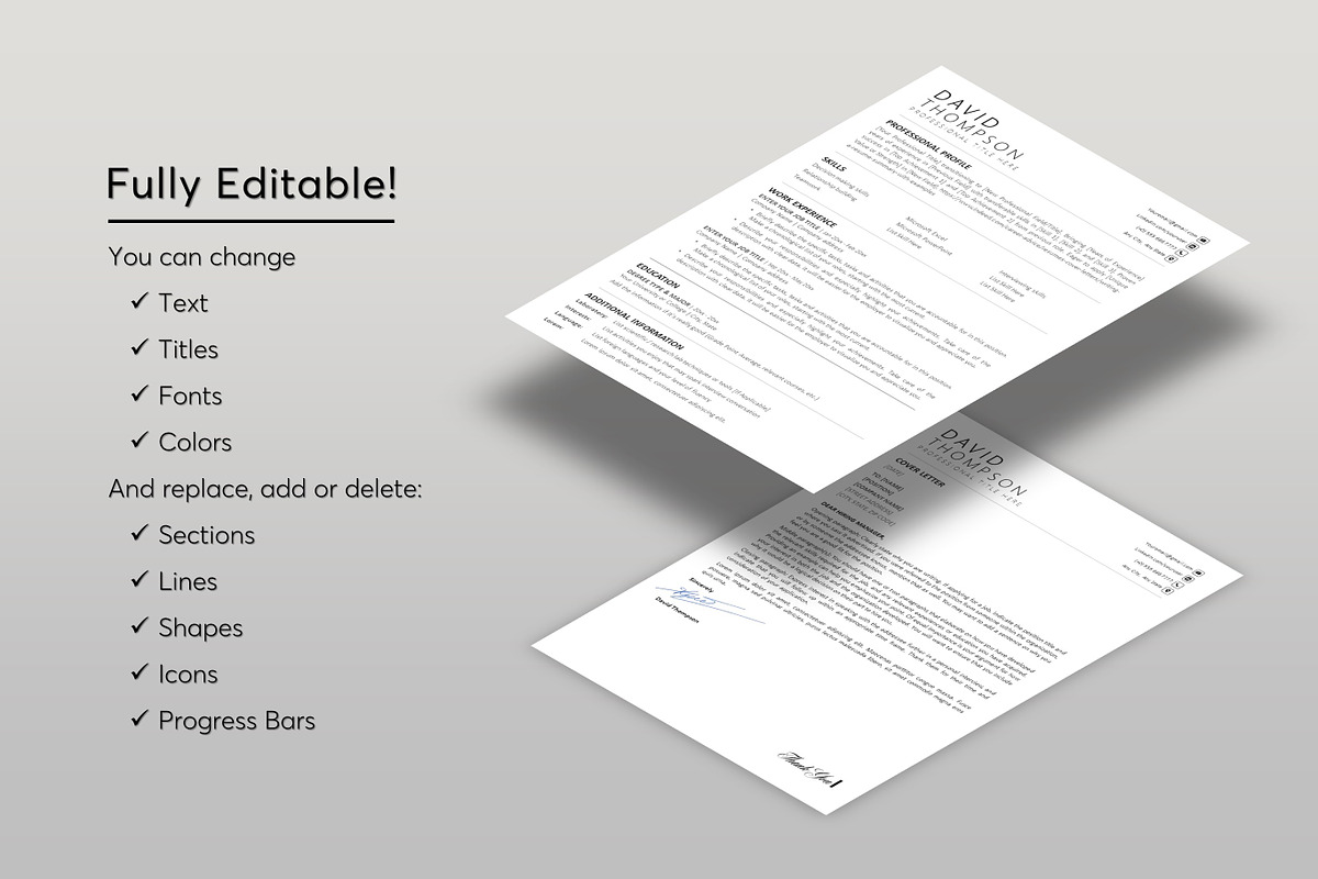 ATS Resume CV Word & Google Docs 46, a Resume Template by MrCam Template Resume|CV (Photo 5 of 8)