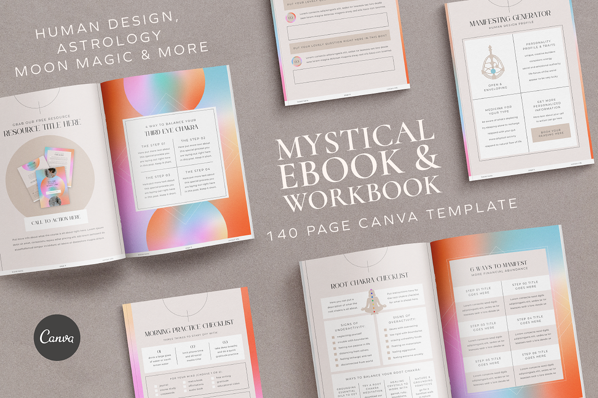 Mystical Workbook & eBook Template, a Design Template by Studio Soluna (Photo 1 of 15)