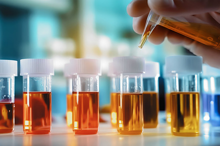 Research scientist depositing biolog, a Health & Medical Photo by angellodeco