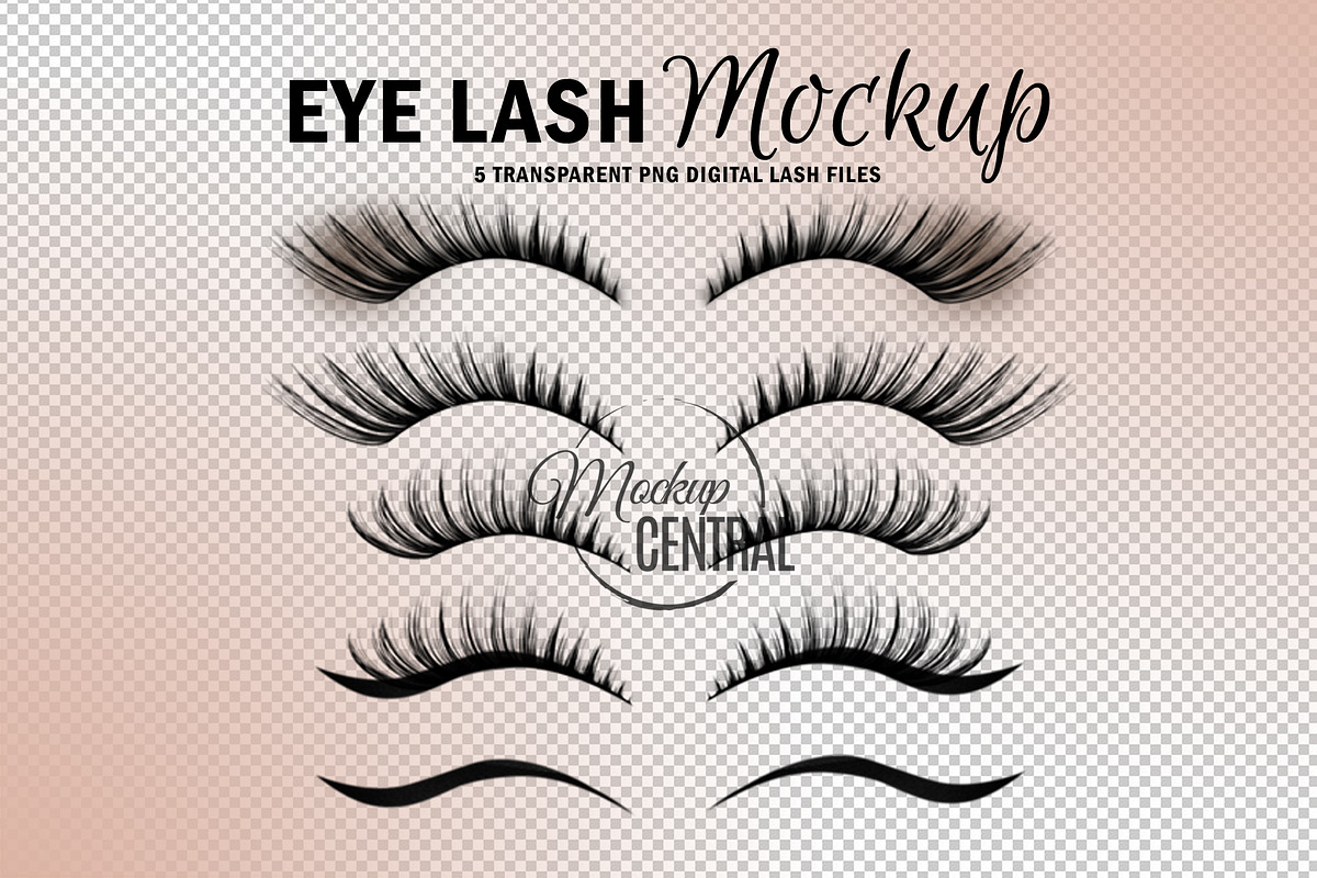 Beauty Makeup Digital Eyelash PNG, a Layer Style Add-On by HaywireMedia & Mockups (Photo 2 of 2)