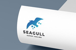 Seagull Bird Pixel Logo, a Branding & Logo Template by Design_Planet