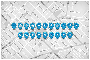 Custom Vector Map Pins and Icons