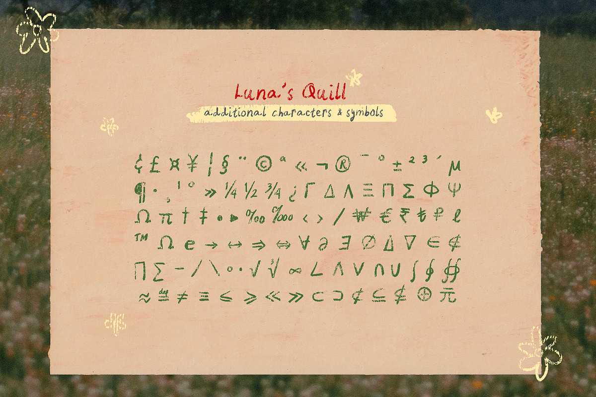 Handwritten Chalk Font Luna's Quill, a Handwritten Font by Perplexitics (Photo 10 of 10)