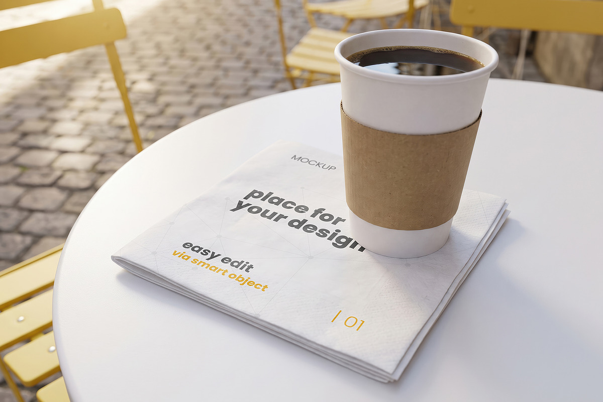 Napkin Mockups Collection, an Advertising Mockup by Luuqas Design (Photo 7 of 8)