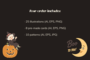 Vintage Halloween Design Bundle, a Seasonal Illustration by Digitaliya (Thumbnail 9 of 9)