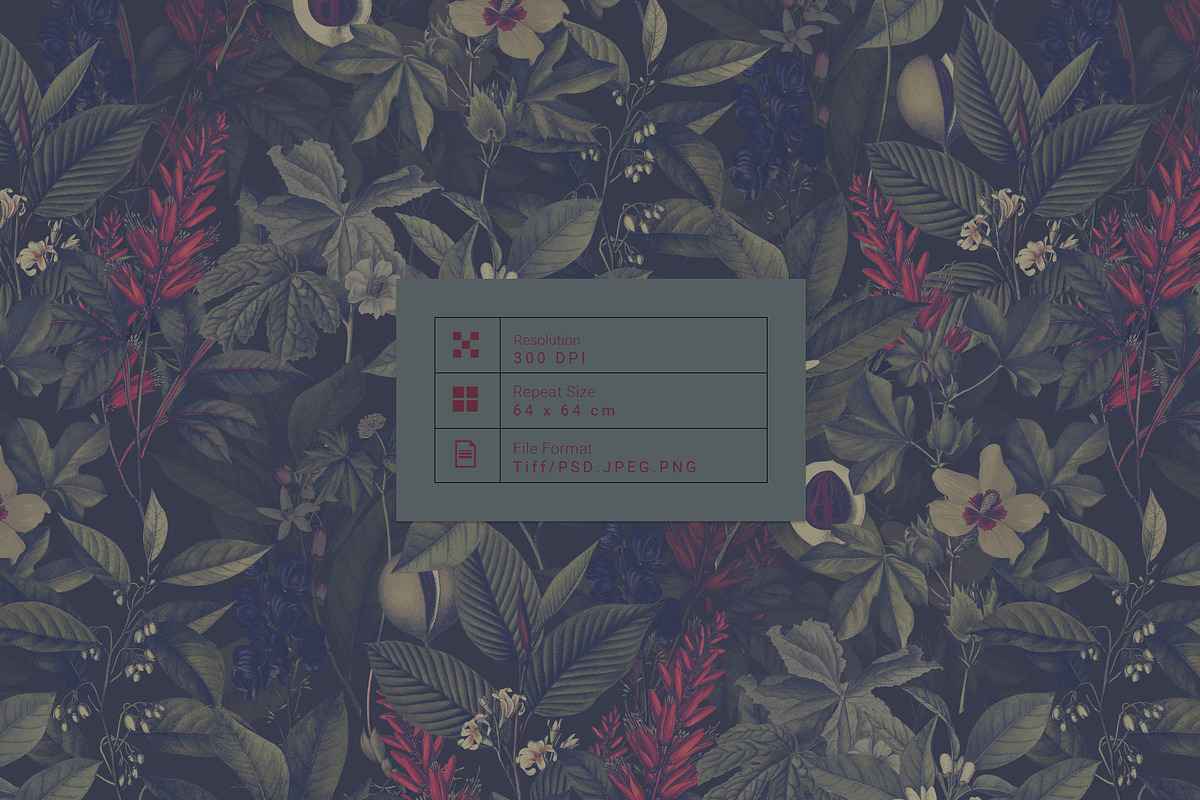 Botanic Oscuro Moody Botanical Print, a Pattern Graphic by TSTUDIO (Photo 2 of 10)