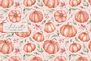 Watercolor pumpkins seamless pattern, a Pattern Graphic by SirenaArt (Thumbnail 4 of 13)