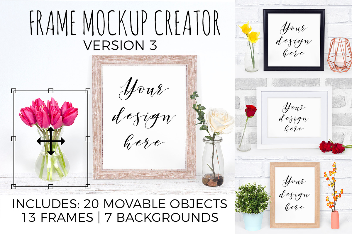 Frame Mockup Creator Bundle, a Product Mockup by Pixomize (Photo 4 of 7)