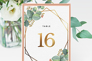 Eucalyptus Gold Geometric Frame, an Invitation Template by Inkpower (Thumbnail 6 of 7)