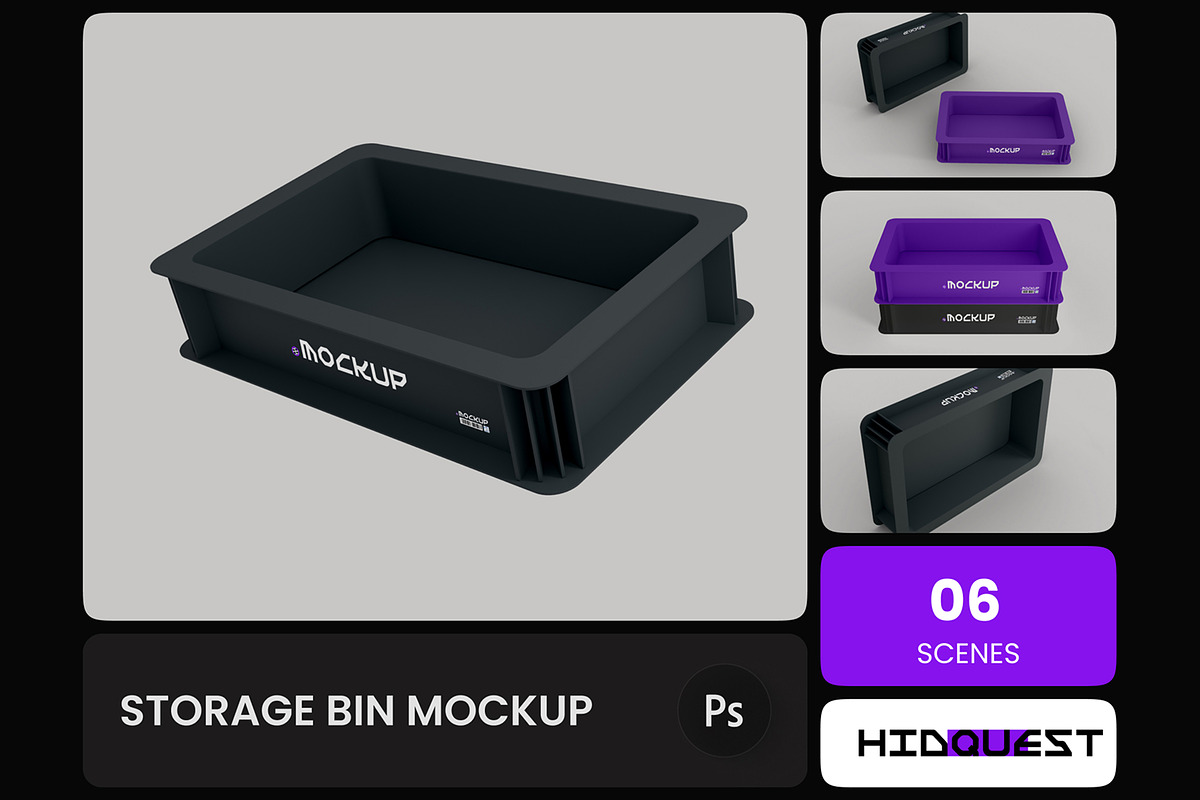 Storage Bin Mockup, a Household Mockup by hiddemaru (Photo 1 of 4)
