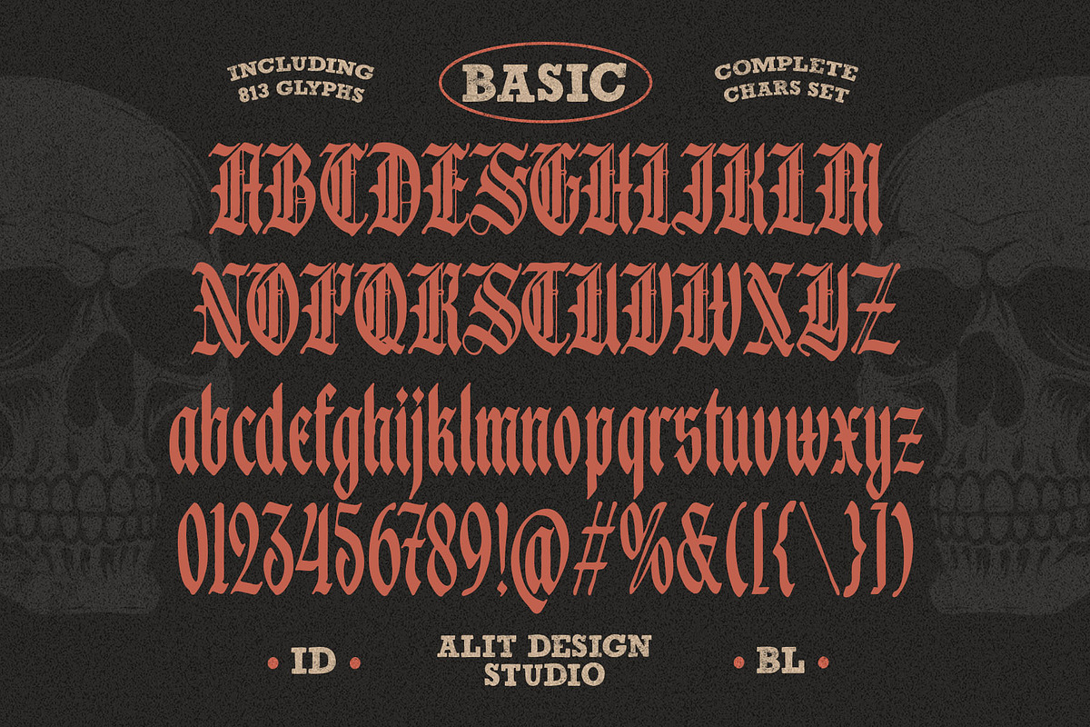 Master Rough Blackletter Typeface, a Blackletter Font by alit design (Photo 9 of 17)