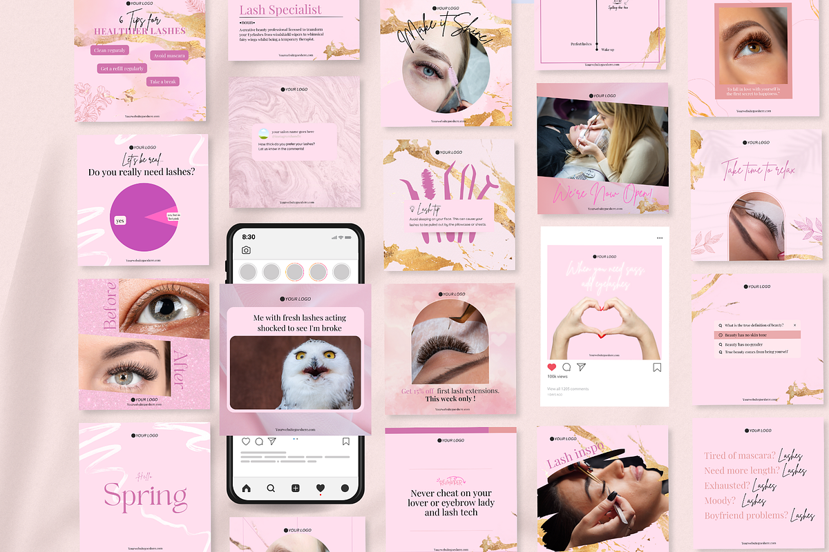 Lash Technician Template | Canva, a Social Media Template by The Social Stuff (Photo 2 of 9)