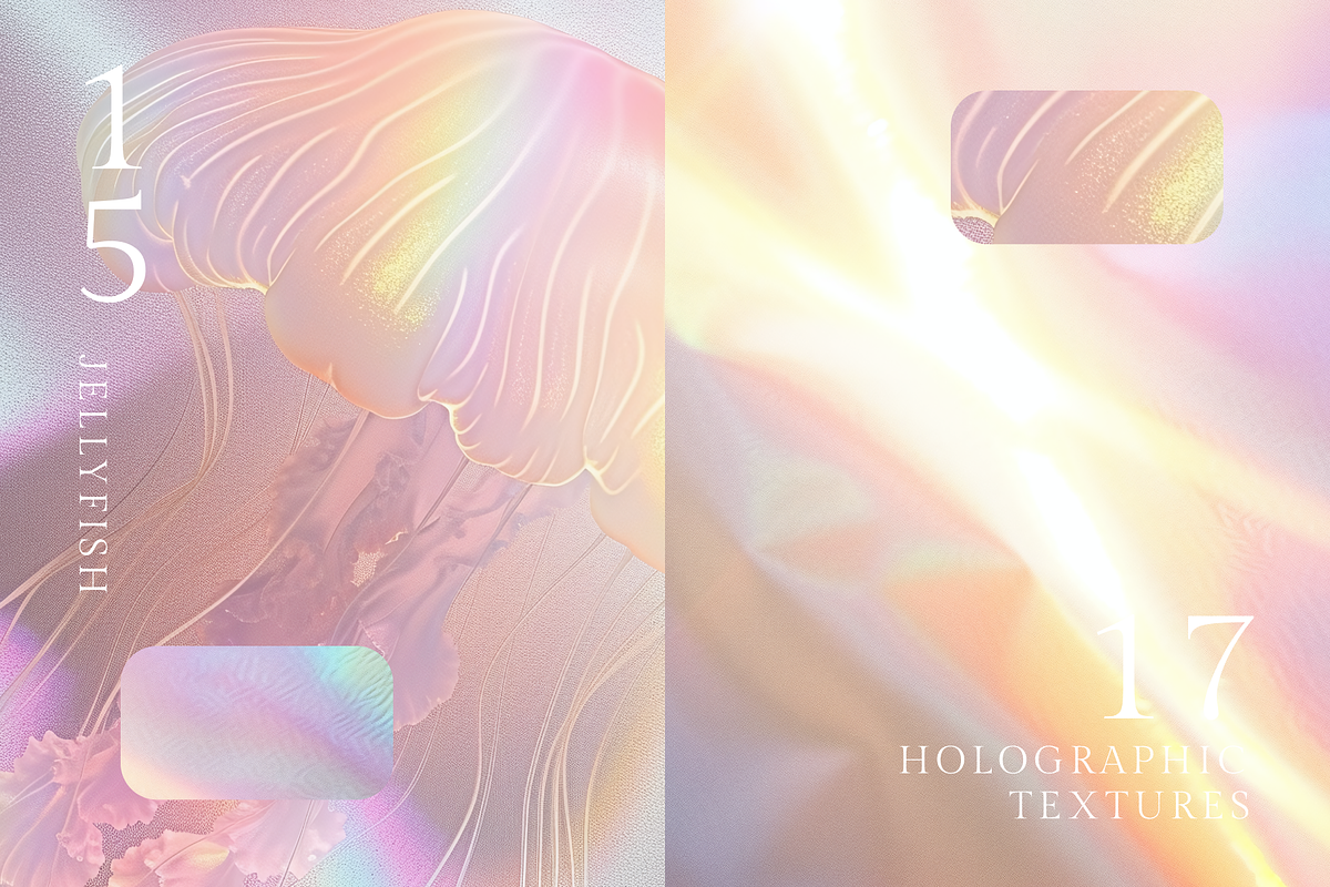 145 Holographic Backgrounds Bundle, a Texture Graphic by Trissa (Photo 5 of 9)