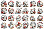 Whimsical Silver Summer Seashell, an Illustration by Black Bird Studio (Thumbnail 2 of 5)