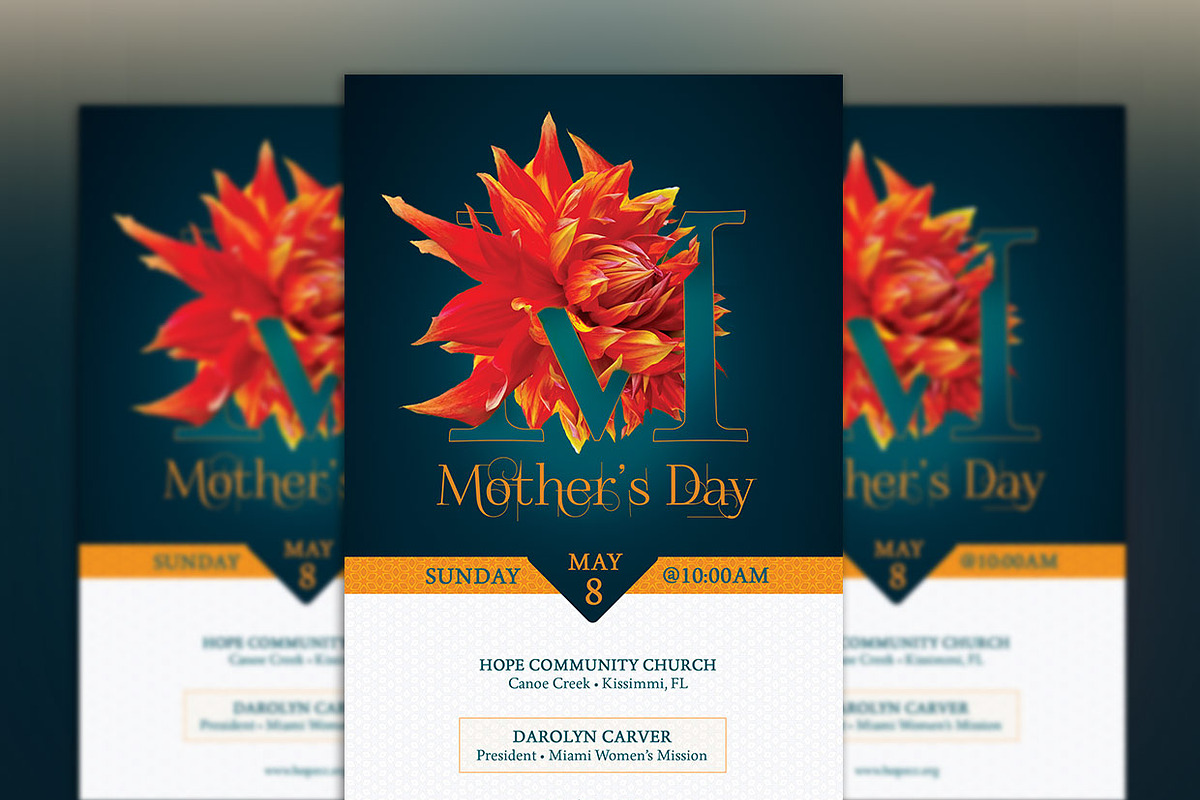 Mothers Day Flyer Template, a Flyer Template by Godserv Designs (Photo 1 of 3)