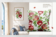 Pomegranates Watercolor collection, a Food Illustration by Farida Bik (Thumbnail 2 of 15)