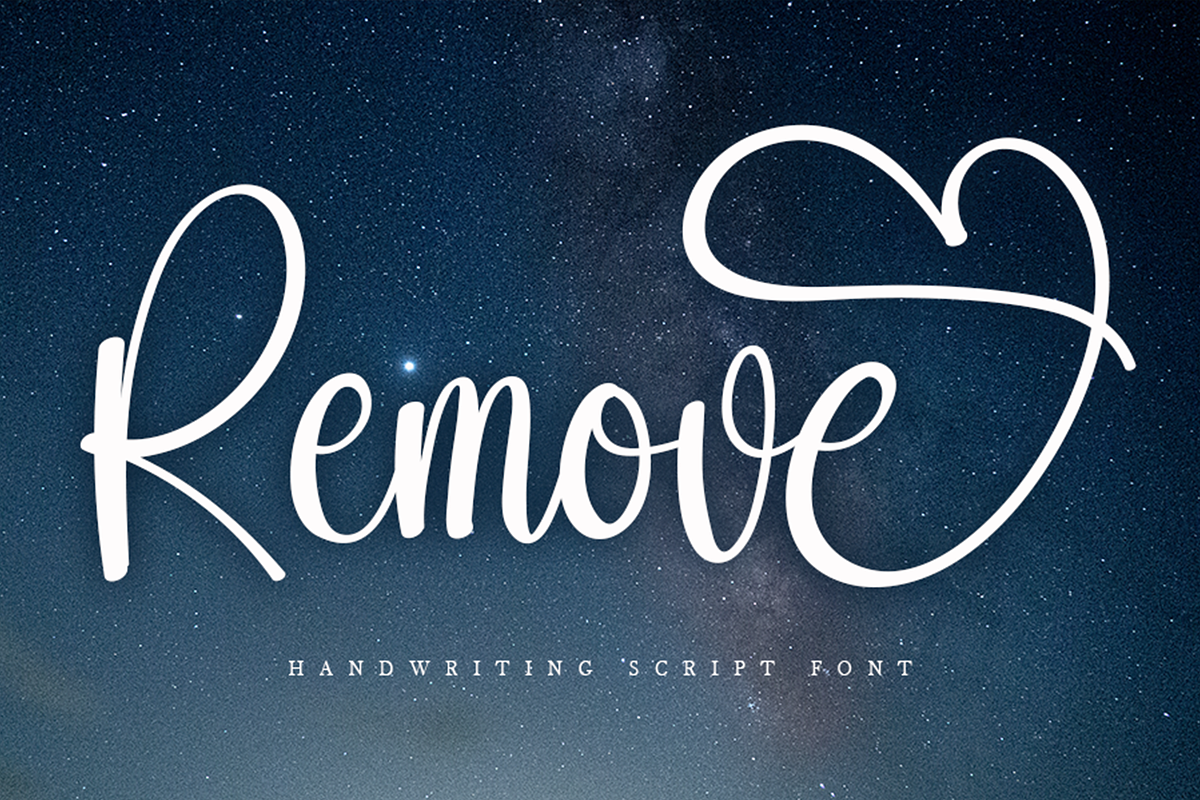 Remove, a Handwritten Font by Creative Writting (Photo 1 of 6)