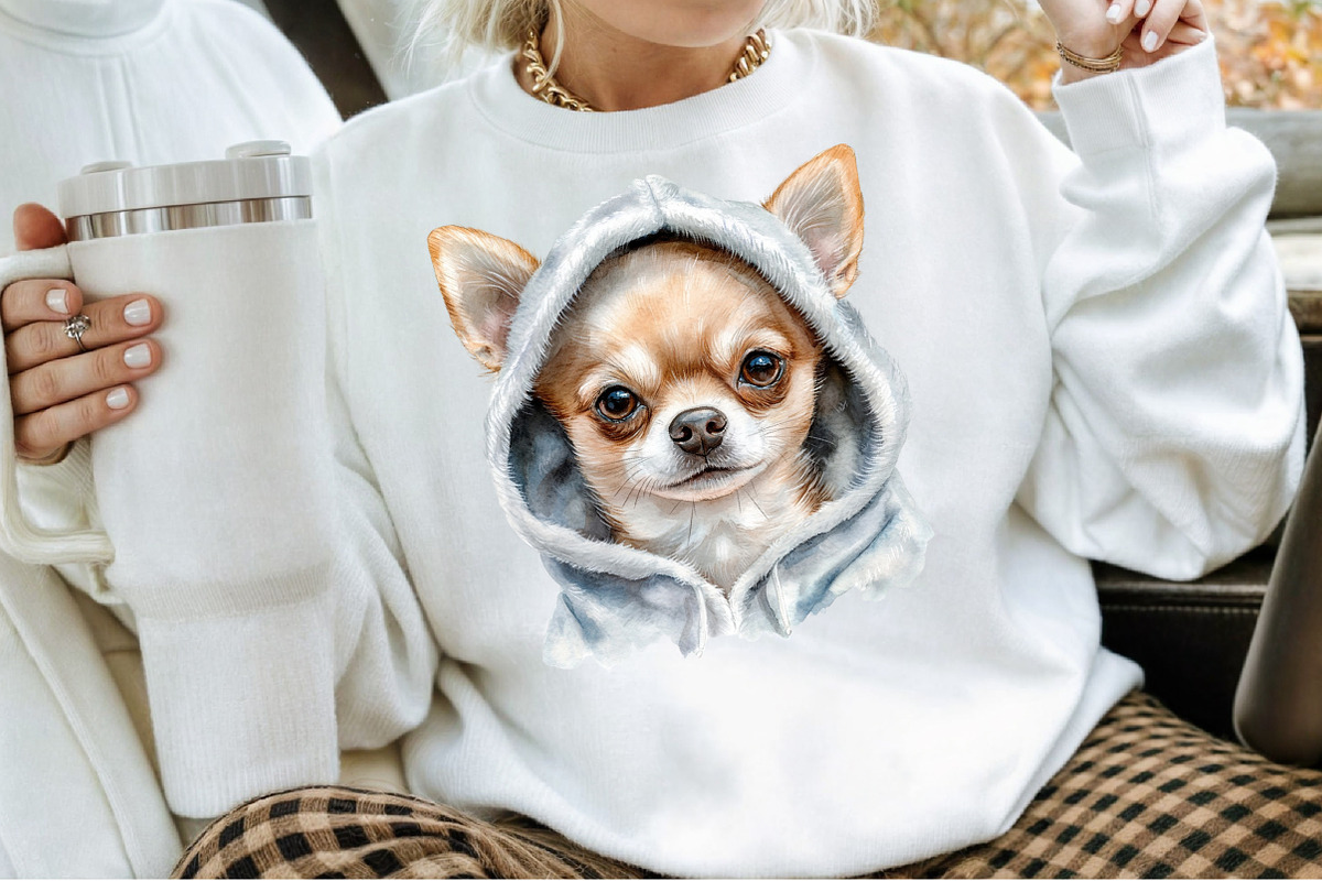 Cozy Chihuahua Clipart Set, an Illustration by Sublimation Artist (Photo 4 of 6)