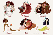 Zodiac girls, an Illustration by Fantom Fifi Art (Thumbnail 3 of 7)