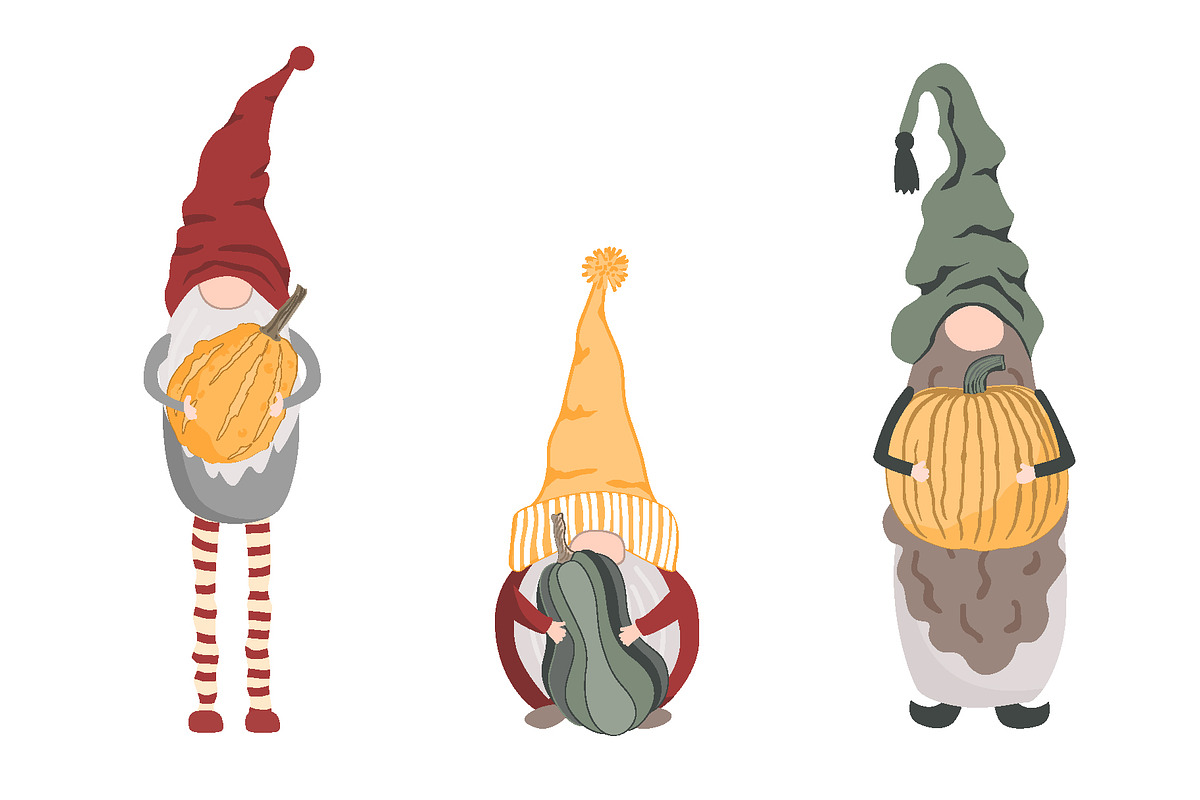 Scandinavian gnomes with pumpkins, an Object Graphic by Toltemara (Photo 2 of 3)