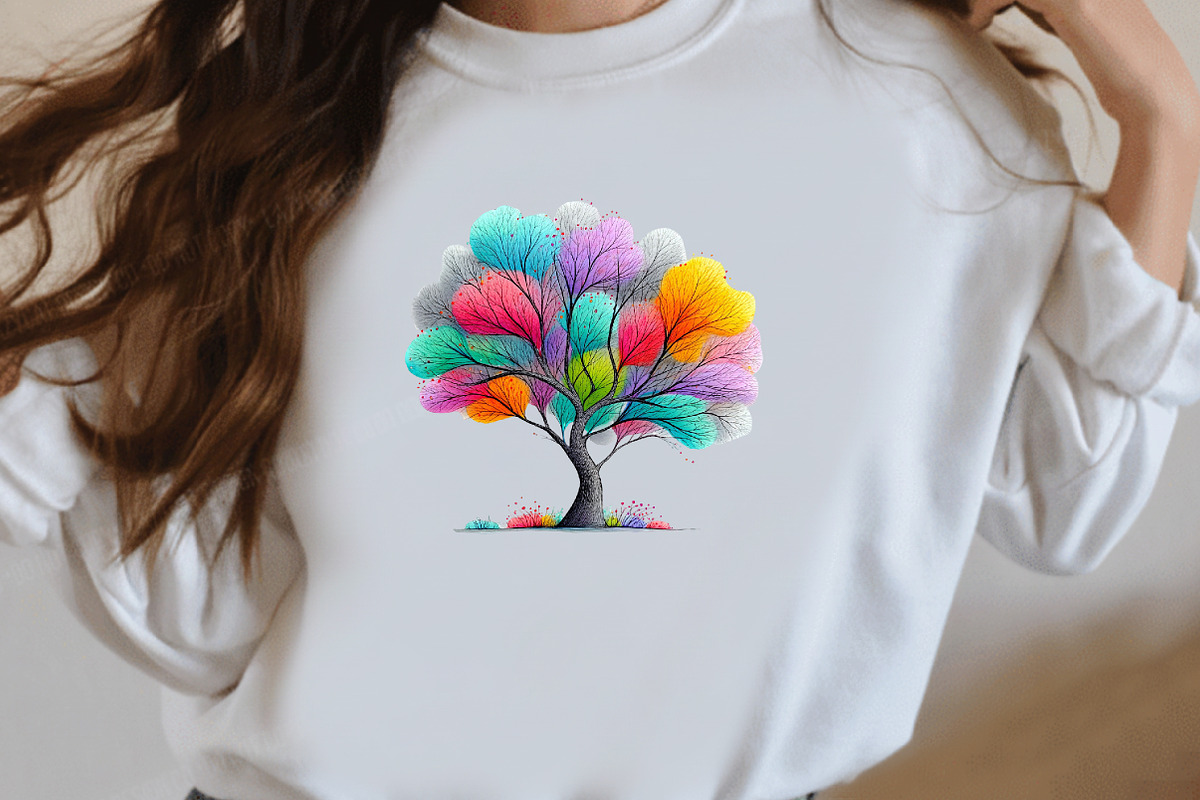 watercolor happy spring tree clipar, an Illustration by Designworld (Photo 6 of 8)