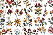 Indian Boho Floral Embroidery Papers, a Pattern Graphic by Creative Store (Thumbnail 2 of 5)