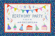 Birthday Party Illustration Set, an Object Illustration by Schatzi Graphik (Thumbnail 1 of 7)