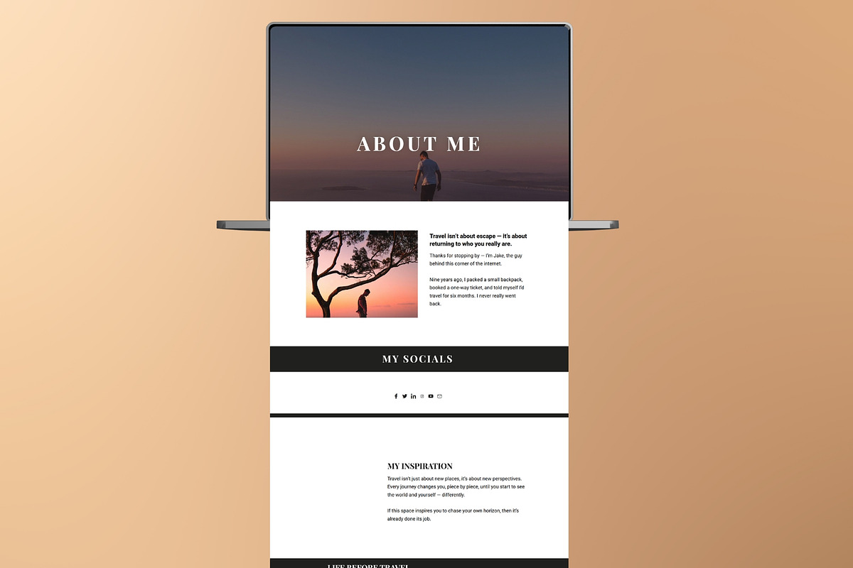Wanderhaus Travel Blogger Website preview 2