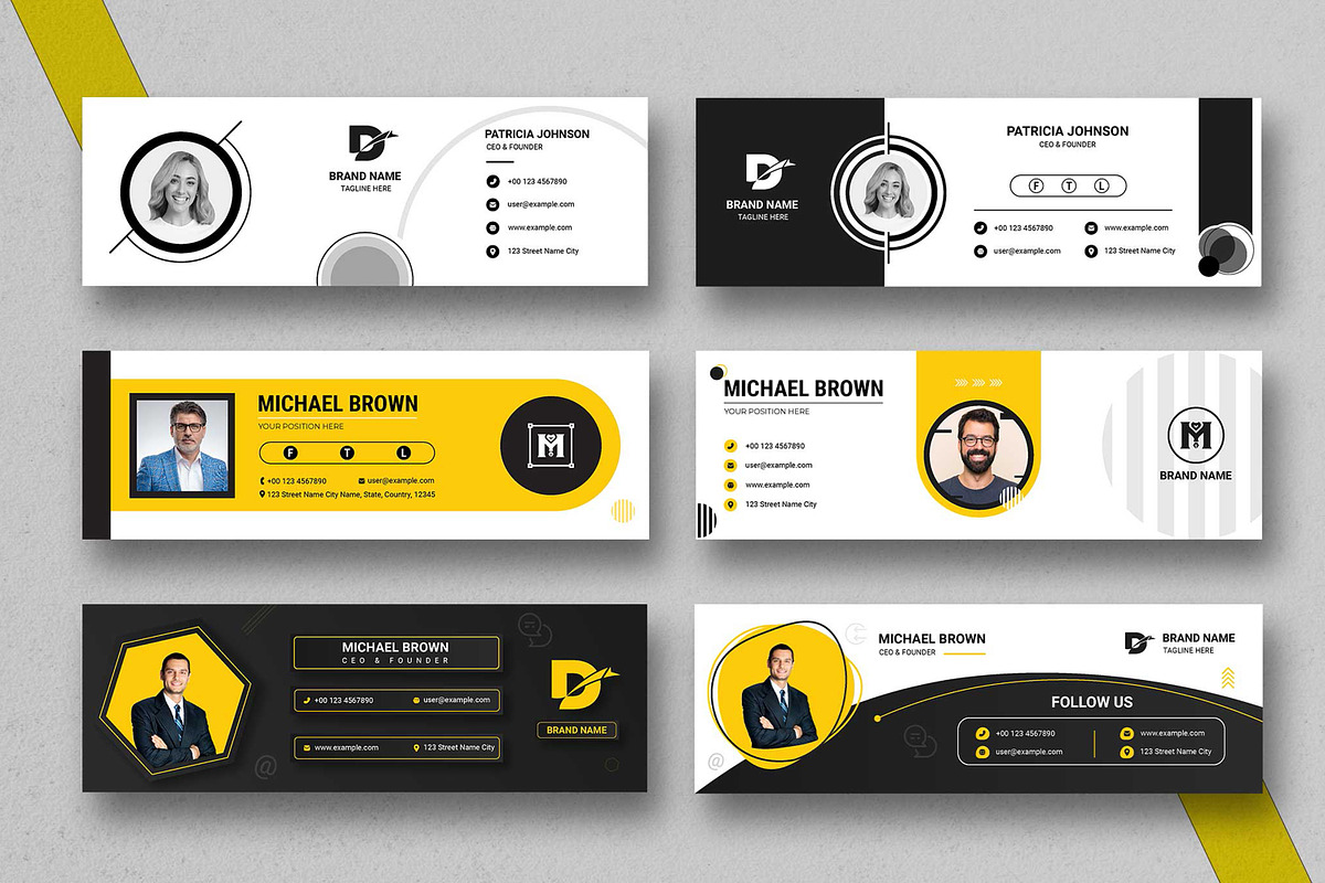 Creative Email Signature Layout, an Email Template by MightyDesign (Photo 1 of 6)