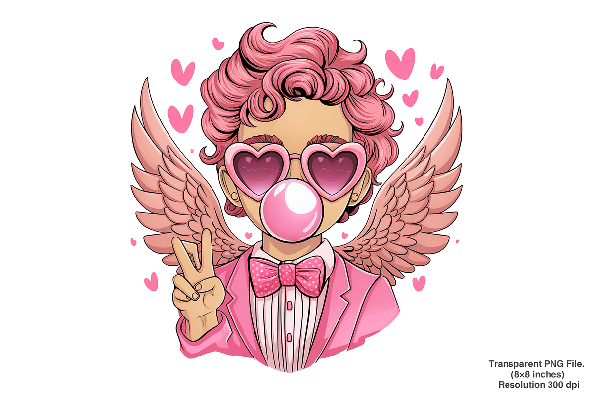 Cupid with Bubblegum PNG Clipart, an Illustration by Black Gallery (Photo 8 of 14)