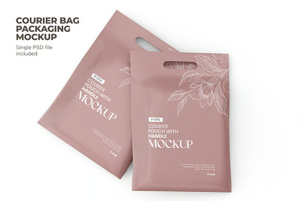 Die-Cut Handle Plastic Bag Mockup, a Packaging Mockup by zphotographystudio