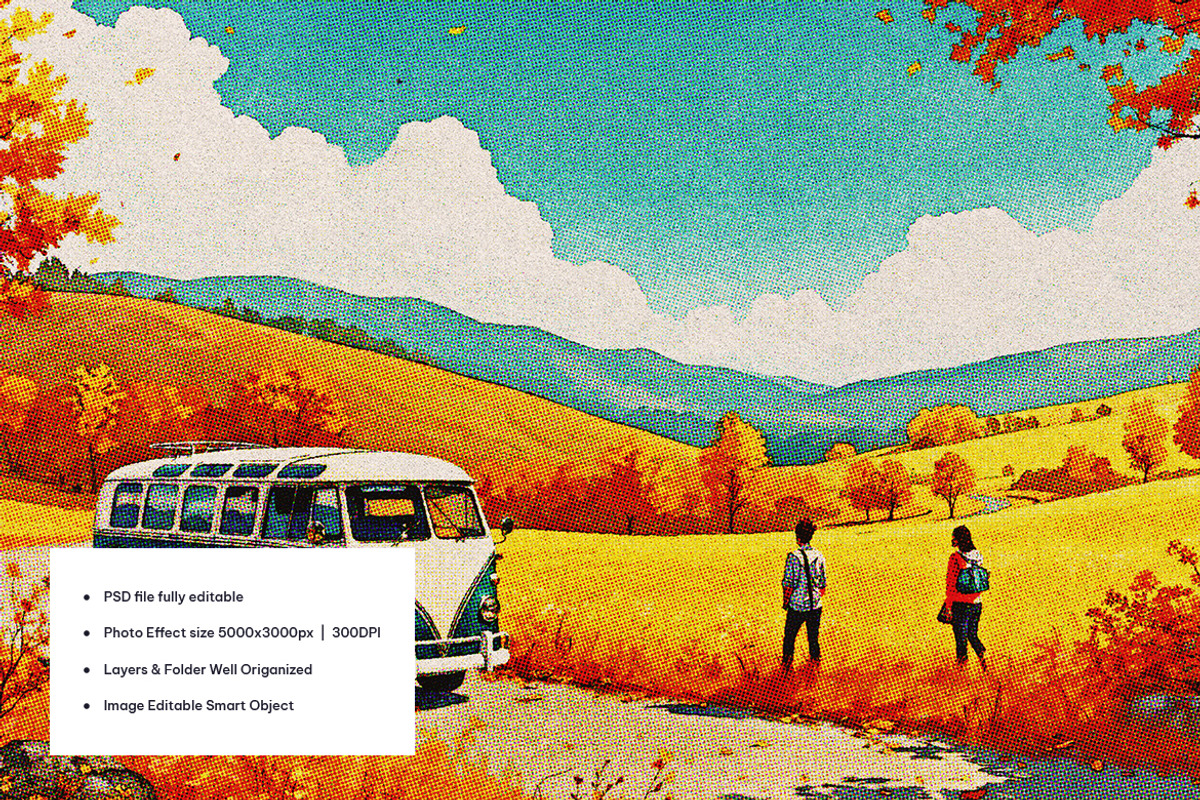 Riso Retro Print Photo Effect, a Layer Style Add-On by iDoodle Studio (Photo 2 of 5)