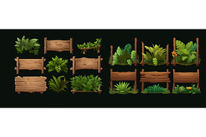 Wooden signboards in jungle. Cartoon, an Object Illustration by ZinetroN