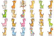 Cute Giraffe Clipart, an Animal Illustration by Forhadx5 (Thumbnail 3 of 8)