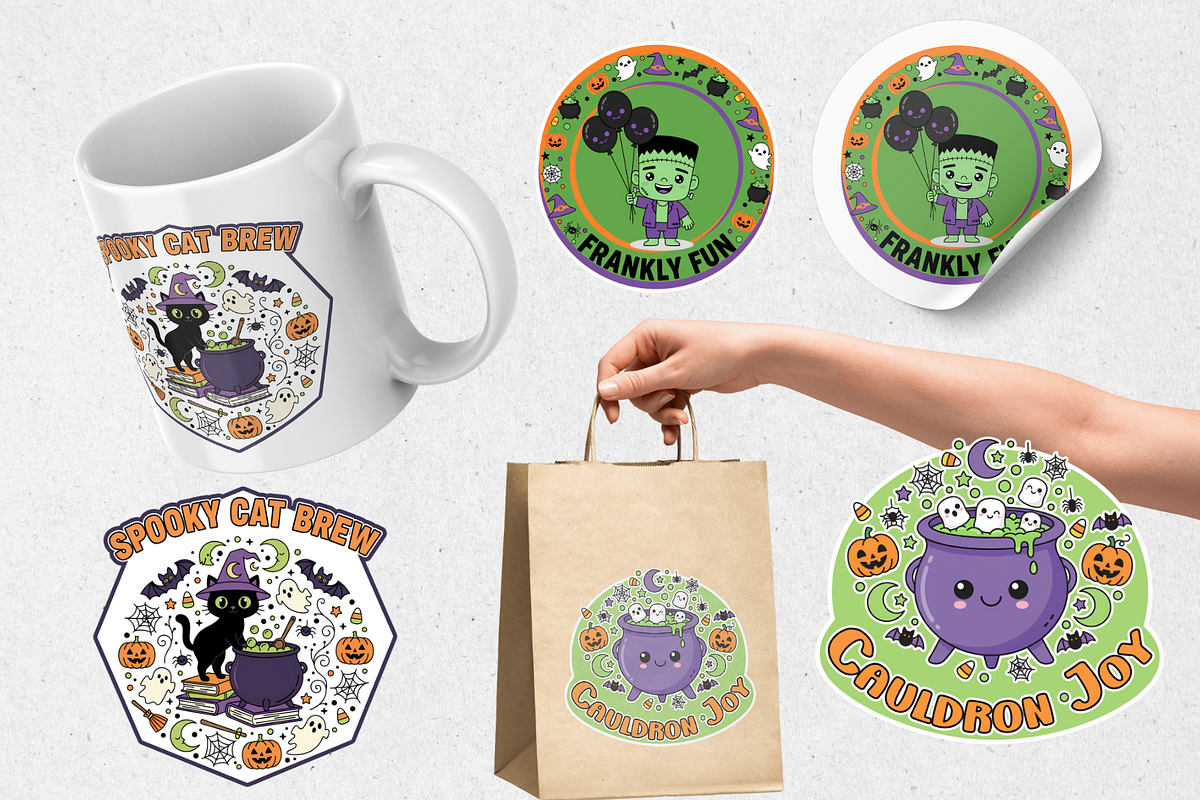 Halloween Print for Shirts, an Illustration by Print Haven Mochi Vintage (Photo 3 of 11)