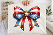 Whimsical Patriotic Bow Clipart, an Illustration by designcity5 (Thumbnail 5 of 5)